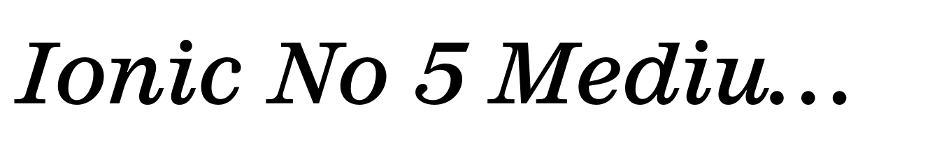Ionic No 5 Medium Italic
